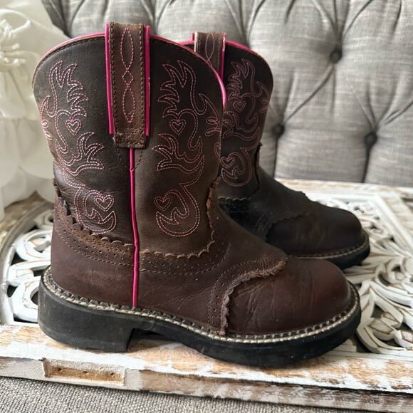 Ariat Western Brown Leather Cowboy Boots Women’s 7.5 - Picture 1 of 8